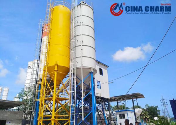 planta de mistura concreta portátil HZS75, planta concreta móvel na planta pronta do concreto da mistura da venda quente