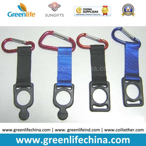 Wholesale cheap custom aluminum carabiner for promotion w/custom laser logo&key ring