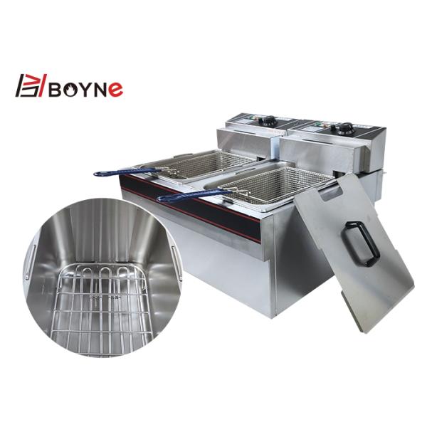 Fried Chicken Fast Food Restaurant Electric Fryer Double Tank