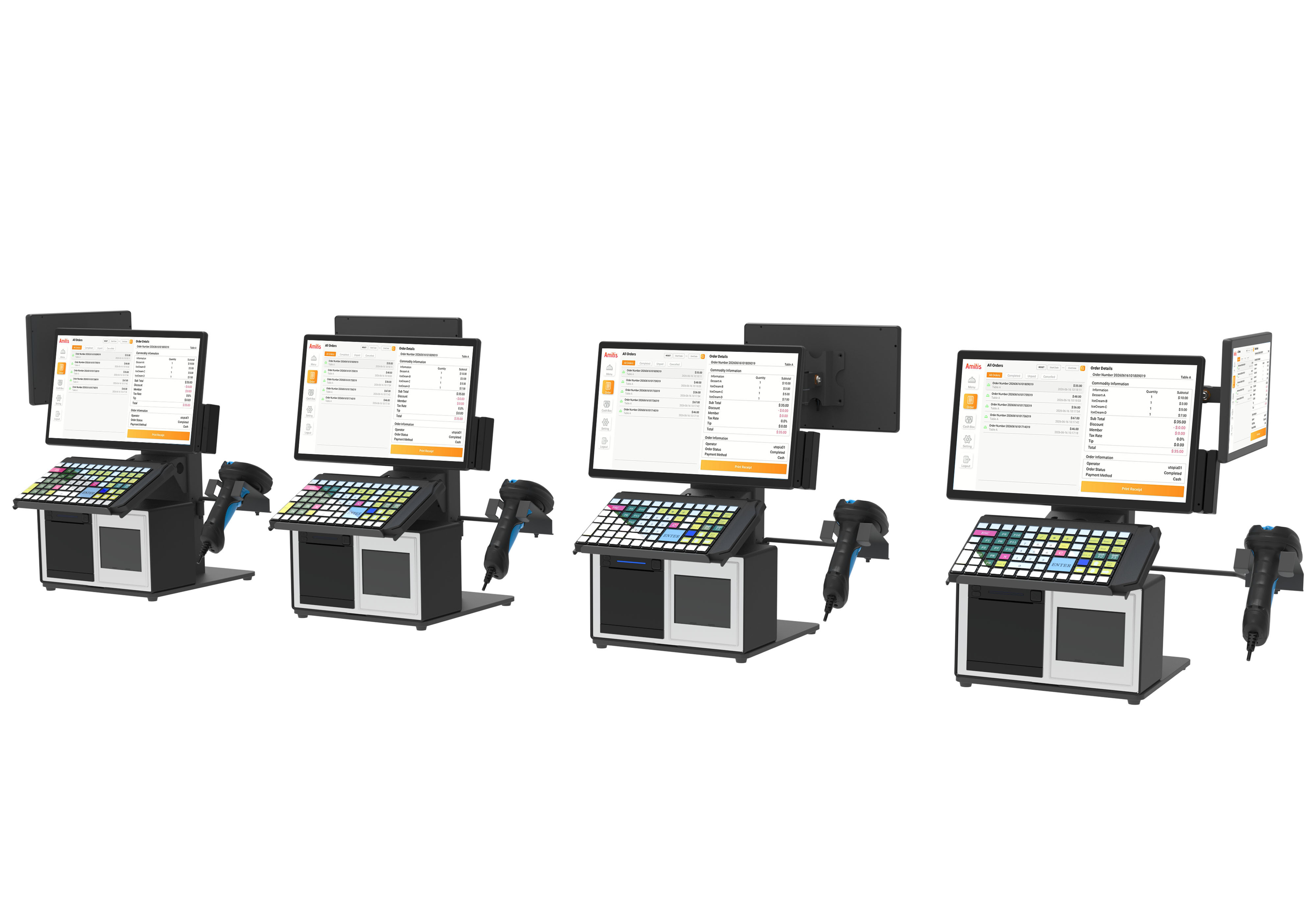 Dual Screen POS Module Intel i5-1235U Heavy Workloads Expandable Terminal Support
