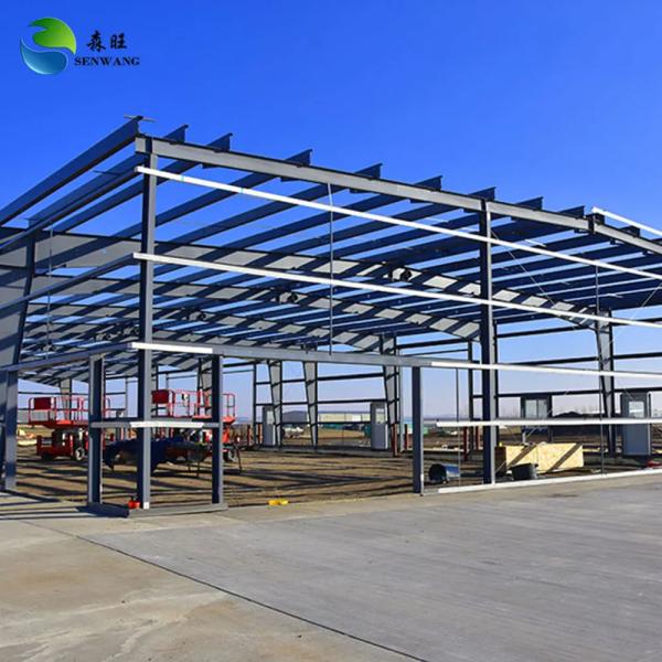 Durable Steel Structure Warehouse with Single Steel Sheet Roofing PVC Window and Angle Bracing