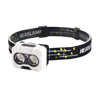 Headlight Strong Light Super Bright Charging Small and Light Long-lasting Sensing Night Fishing Fishing Special Dual-color Lamp
