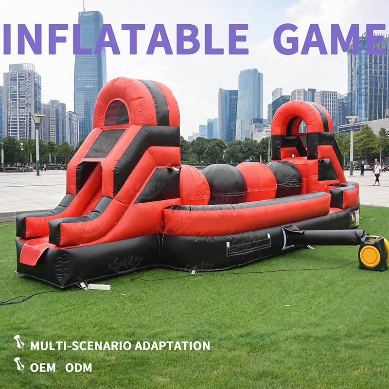 Commercial Inflatable Leaps And Bounds Big Baller Obstacle Course Jumping Ball Game For Party Rental Events
