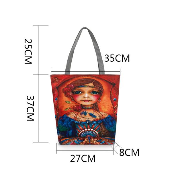 New girl foliage pattern printed canvas shoulder bag female elephant female
