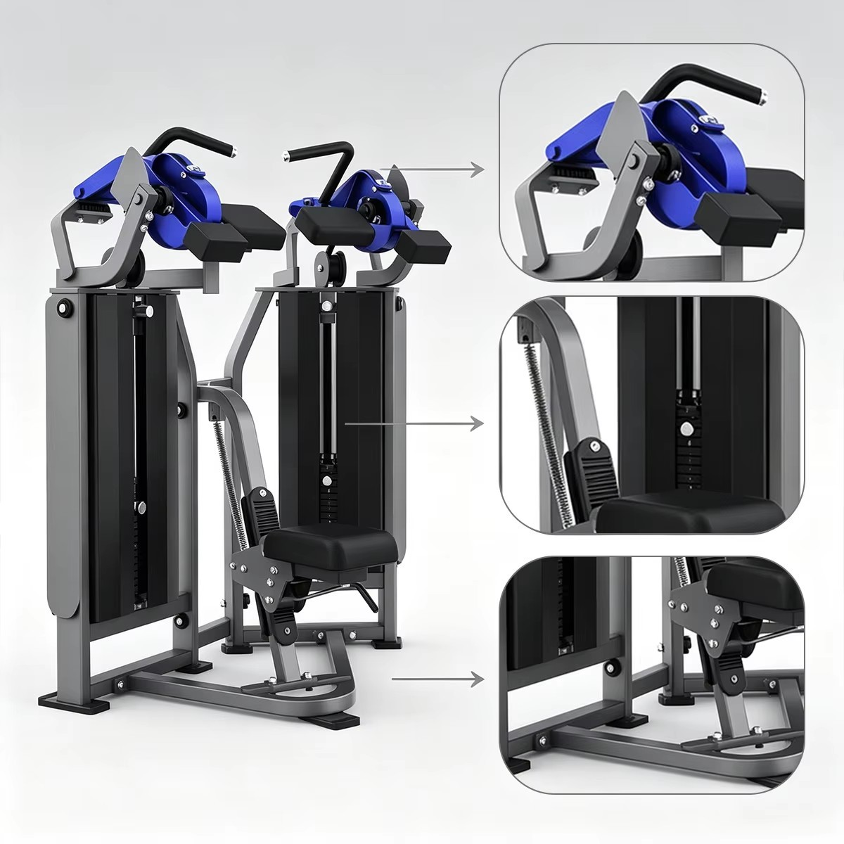 MTS11 Biceps Machine Commecial Pin Loaded Gym Fitness Equipment for Biceps Curl Workout