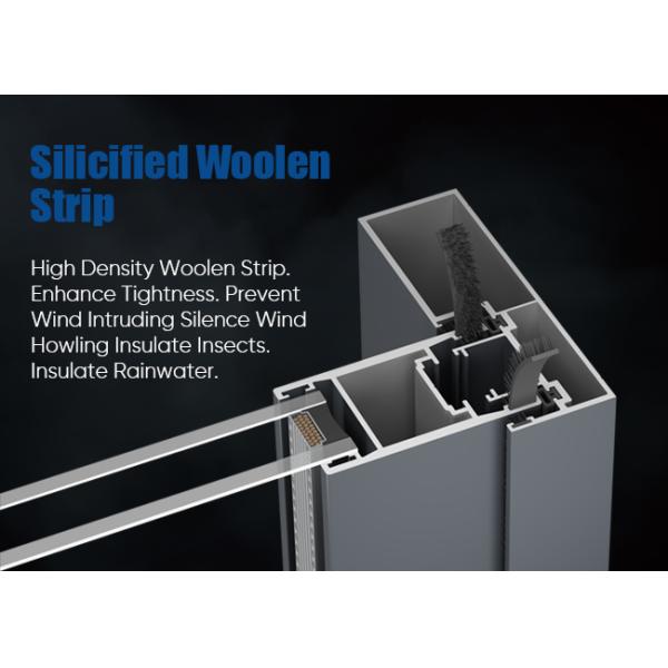 Heavy Duty Sliding Front Double Glass Aluminium Windows For House