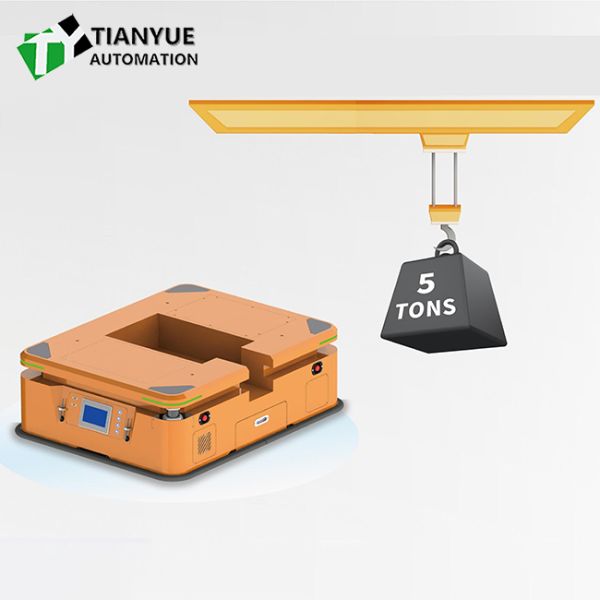5000KG Bearing Weight AGV Automated Guided Vehicle with Precise Navigation ±10mm and Back Lift Docking Mode