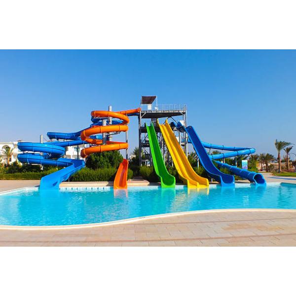 Скольжение бассейна стеклоткани водных горок семьи курорта для аквапарк темы