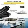 4 Ribbed Twin Eyes Boat Fender 8.5 x 27 in Boat Fenders with Pump Inflatable Boat Fender Bumper Black