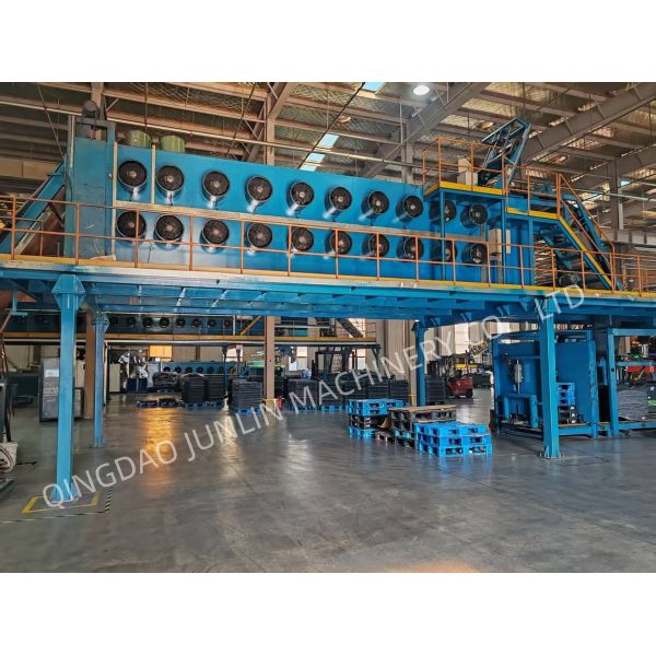 Space Saving Overhead Hanging Rods Type Batch Off Cooler For Rubber Sheet Cooling