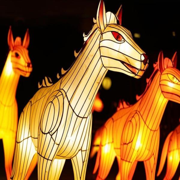 Linternas chinas de Año Nuevo con forma de animal de gran tamaño, diseño personalizado