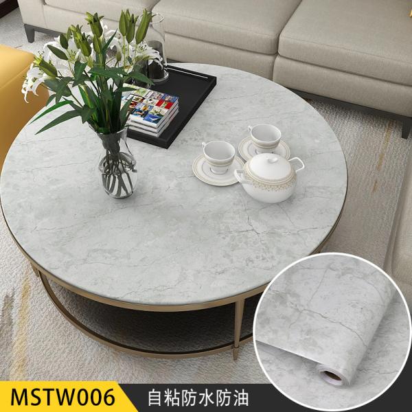 Modern Design Style Marble PVC Film Self Adhesive Wallpaper for Oil Proof Kitchen Counter Top Sticker