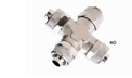 Pneumatic Tube Fittings Brass One Touch Push-on Tube Fittings Nickle Plated