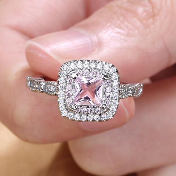 AAA CZs Personalized Sterling Silver Jewelry Wedding Ring