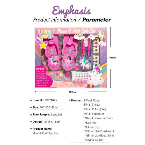 Trendy Young Girls Nail Set Pretend Makeup Set Easy To Use  Lightweight