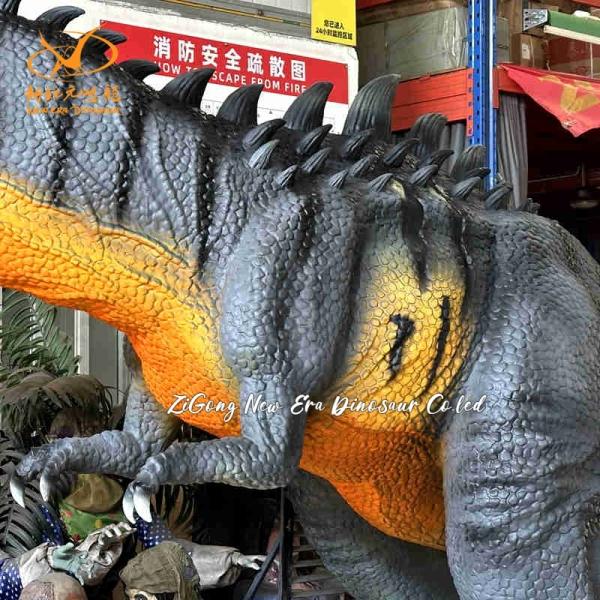 Modelo de dinosaurio animatrónico eléctrico con estructura de acero para museos