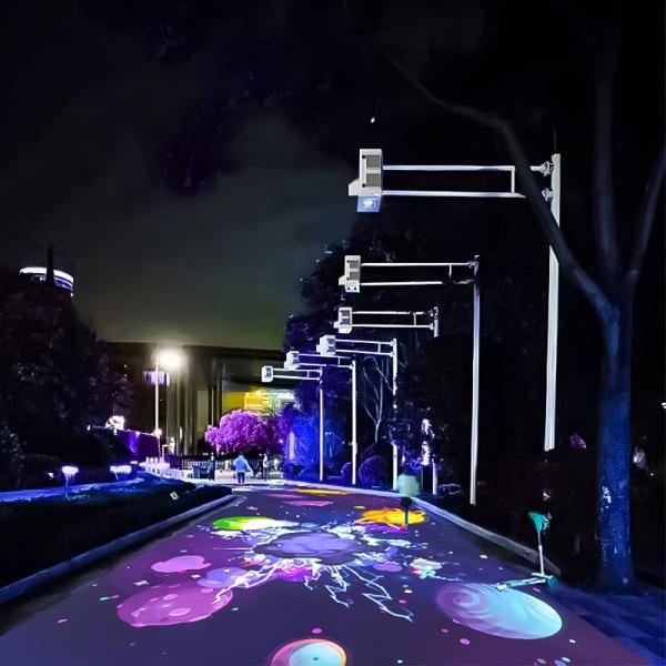 Digital Interactive Floor Projection Mapping Outdoor Lighting Interactive Floor Projector