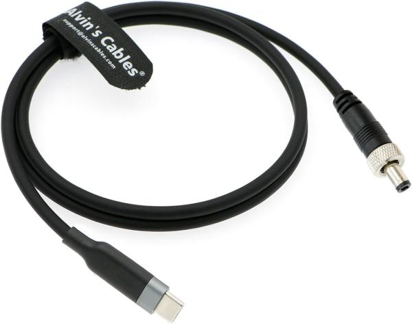 PD Type-C à verrouillage DC 5.5 × 2.5 mm câble d'alimentation à charge rapide pour Atomos Ninja V / SmallHD 702 Moniteur tactile 1M / 39,4 pouces