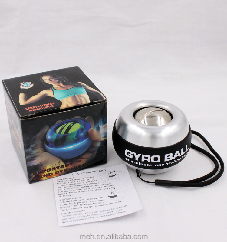 All-Metal Auto-Start Power Gyro Ball Hand Wrist Forearm Trainer Strengthener Weighted for Exercise Arm & Joint Muscle