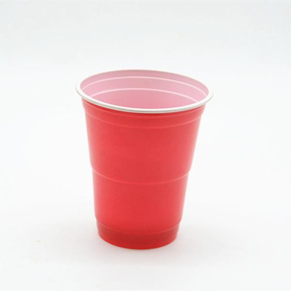 12OZ 375ML PP Disposable Plastic Cups Cold Drinks Red Beer Pong Cups