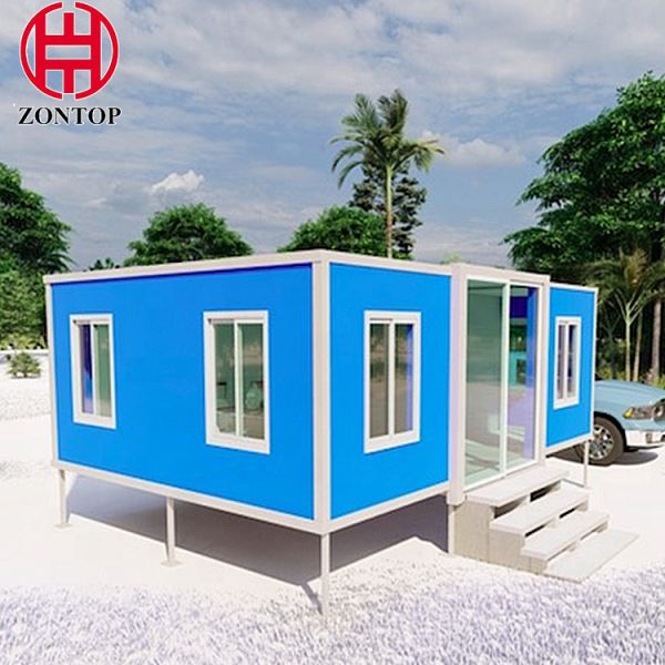 Zontop China Luxury Living Shipping 3 Bedroom Modular Prefabricated Home Prefab Bolt 20ft Expandable Container House