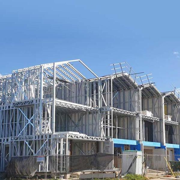 Casas de armação de aço luxuosas pré-fabricadas da casa de campo com isolação do painel de sanduíche do plutônio