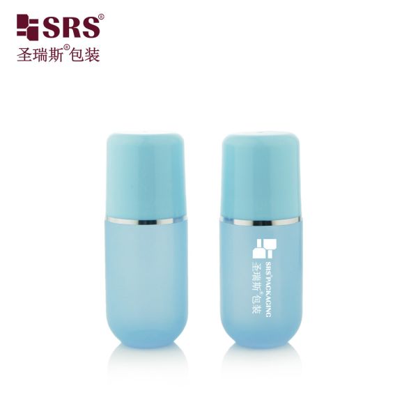 RPPA-50ml Empty PP Plastic Roller Bottle Blue Round Top Hollow Ball For Gel