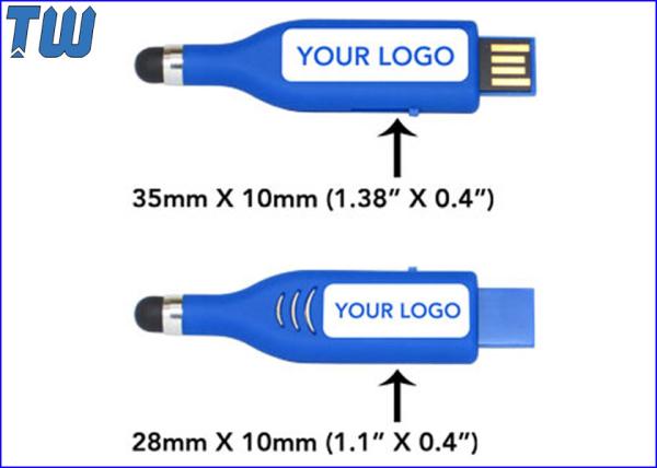 Stylus Touch Pen 8GB USB Disk Drives Sliding Memory Custom Printing