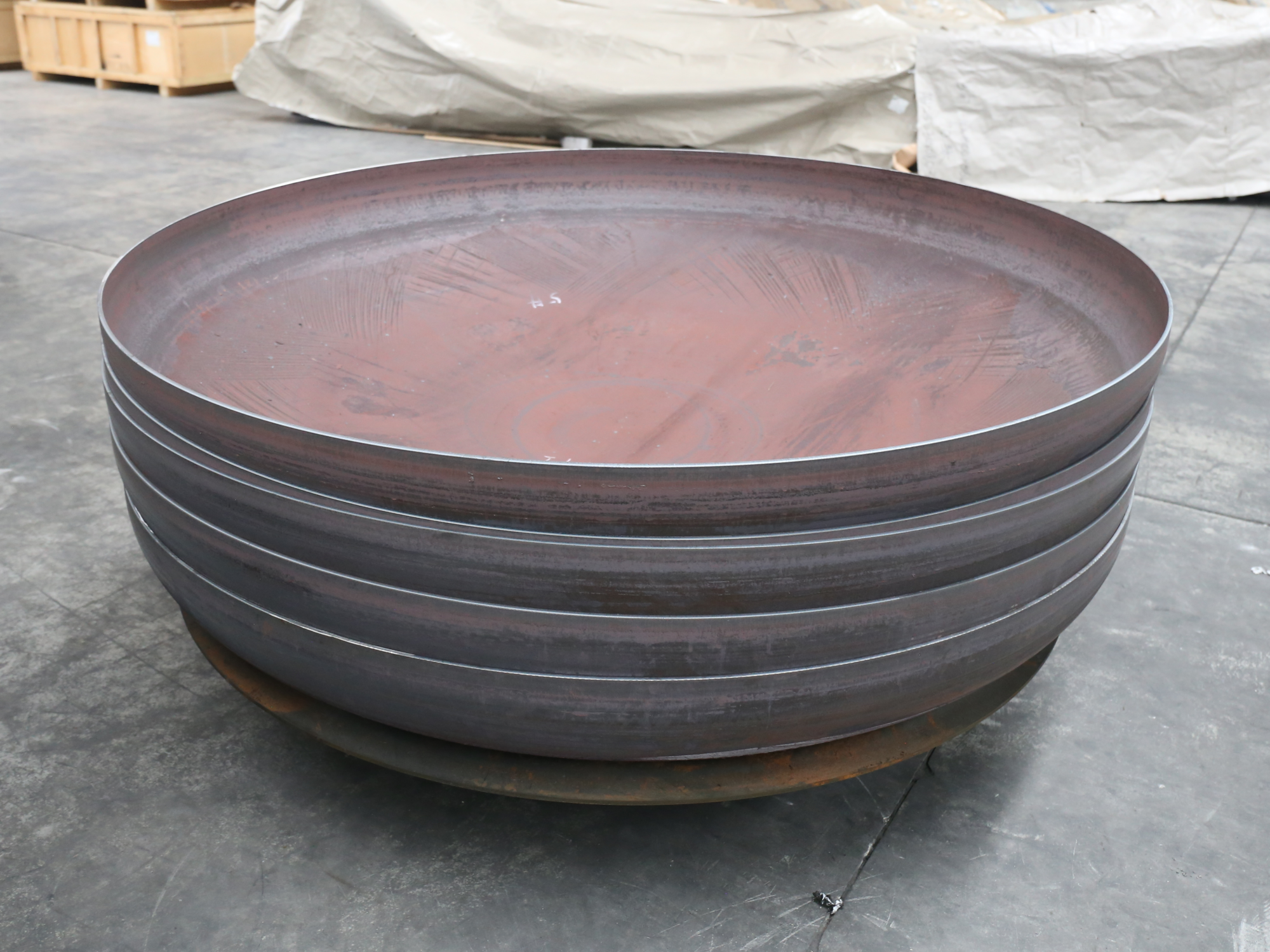 One-Piece Carbon Steel Torispherical Head with 1750mm Inner Diameter 6mm