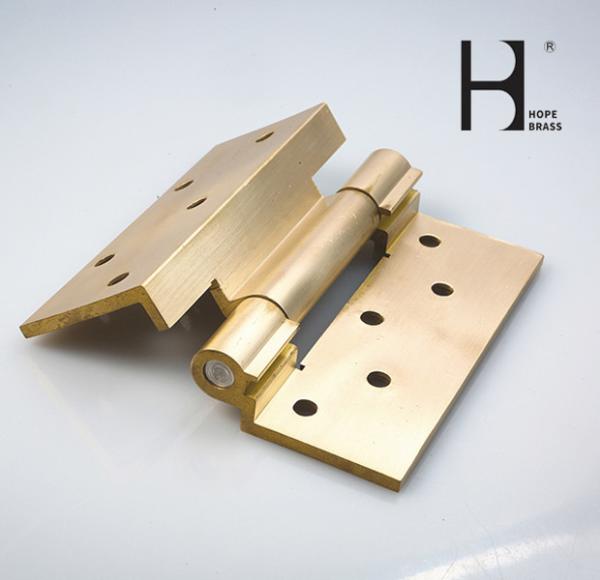 Golden Corrosion Resistant Solid Brass Hinges SGS Certification For Door