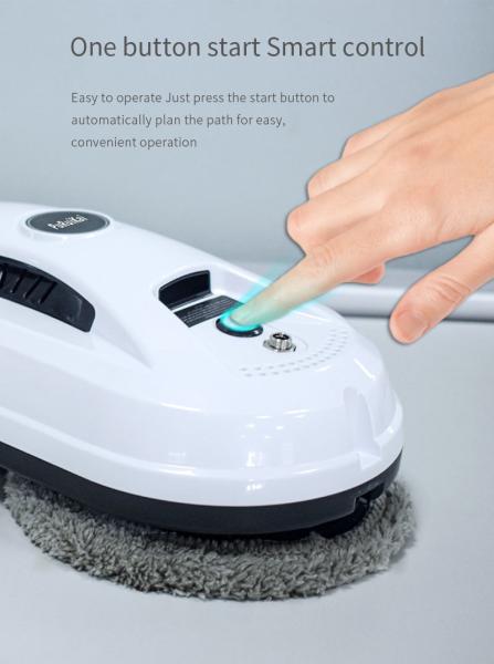 Robot de nettoyage de fenêtres en verre sans fil avec télécommande et aspiration 2800Pa