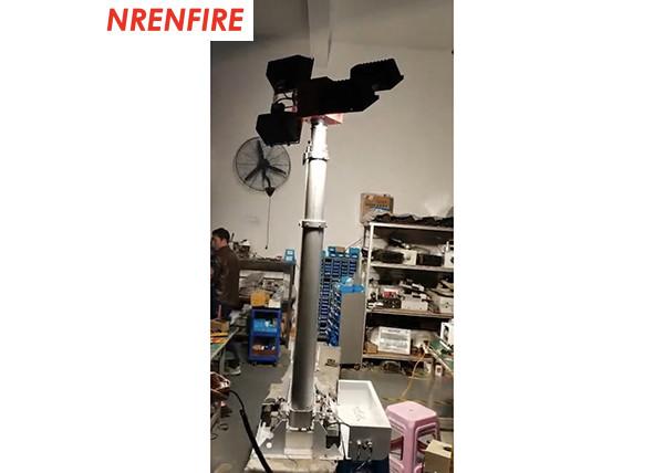 4m vehicle roof mount pneumatic telescopic mast light tower-inside wires
