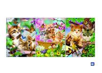 Imagem Lenticular Flip Cute Cats And Dolphins da arte 3D da parede com polegadas 12X17