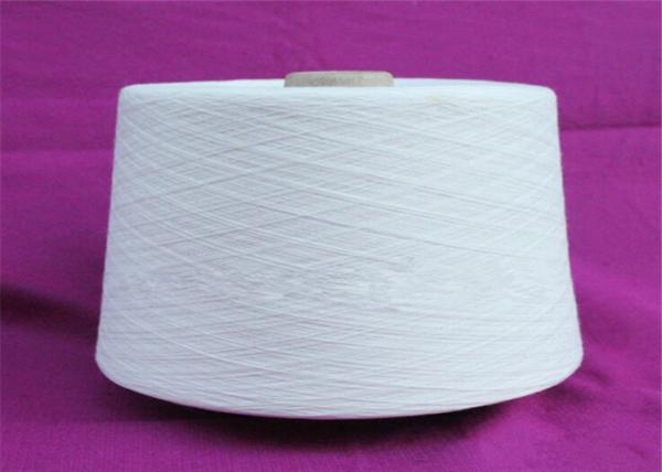 Kniting/poliéster de tecelagem girou o branco do descoramento do fio com fibra 100% do Virgin