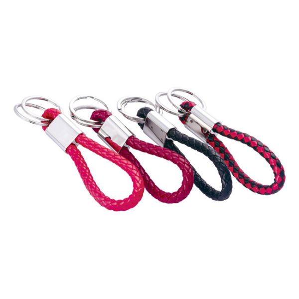 PU цепей ключа 10mm красного подарка милый кожаный заплел орнаменты автомобиля веревочки