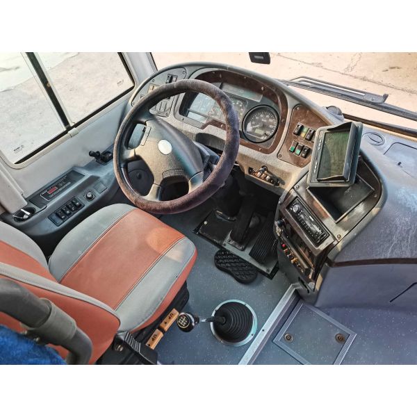 Used Higer Bus KLQ6856 37 Seats Steel Chassis Rear Yuchai Engine Left hand Drive Good Condition with AC