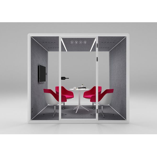 Isolated Meeting Sound Room Silent Meeting Box Work Pods Acoustic Silent Cabin for 1 People Phone Office Booth