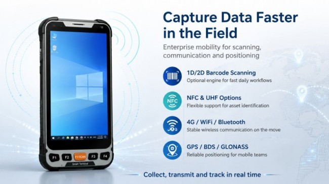 Win 10 Industrial Tablet 5.5 Inch for Compact Field Data and Daily Onsite Tasks