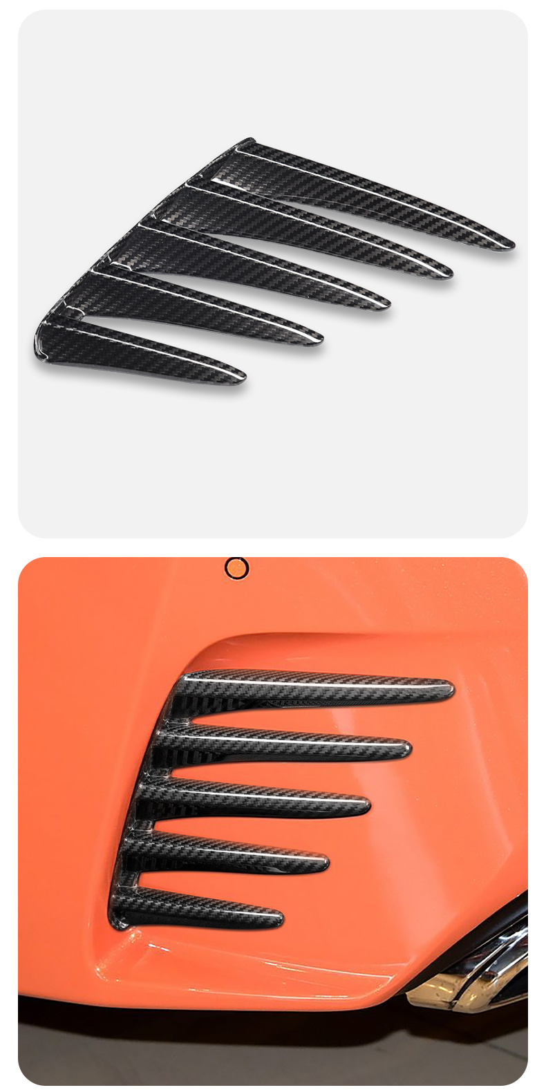 Dry Carbon Fiber Car Rear Trim Frame for Lexus RC 2015-2019 Year