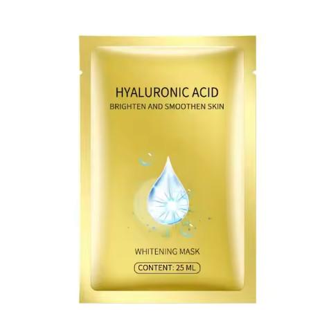 Private Label Custom Logo Moisturizing Hyaluronic Acid Whitening Face Masking Sheet Whitening Face Mask