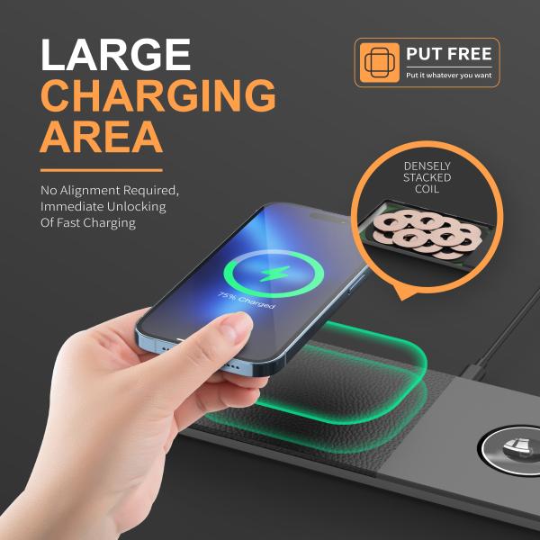 10W Multifuncional powerbank carregamento sem fio Multi-color Design Tipo C Input