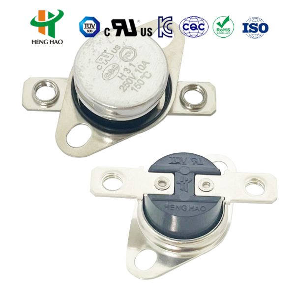 KSD301 Bimetallic Thermostat with 0~250℃ Temperature Range Normally Closed or Open Auto or Manual Reset Snap-action