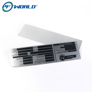 CNC numerical control processing of aluminum nameplates | Laser cutting + Silver anodizing + Black screen printing