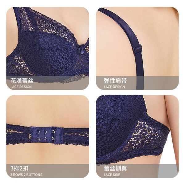 Wholesale Women Bra Lace Decoration Sexy Bras Adjustable Straps High Quality for Female C/D Cup Bras