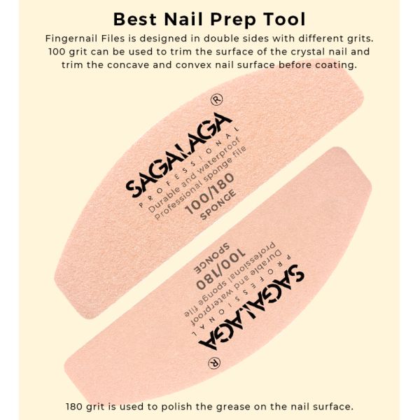 Mini Nail Buffer File 100/180/200/240 Grit Buffers for Nails Files 80/80 Care Tool Kit Professional Manicure Tools