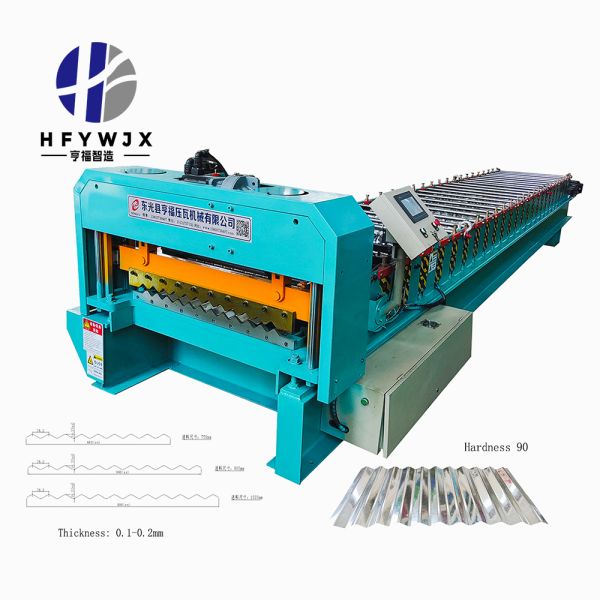 High Precision Cold Hard Plate Forming Machine With PLC Electronic Control System For Corrugated Roofing Sheets