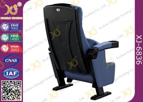 Genuine Fabric Home Cinema Seating / Lecture Hall Chairs With Cast Iron Frame