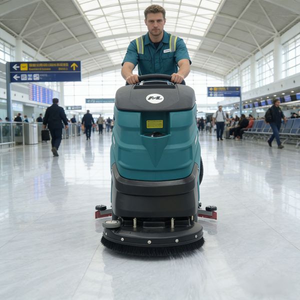 Industrial Walk‑Behind Floor Scrubber with 510mm Cleaning Width and 60L Solution Tank