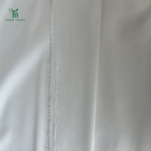 High Quality 115-120gsm White Knitted Fabric Elastic Polyester Greige Fabric Popular Export for Vest Camisole Woven Plain
