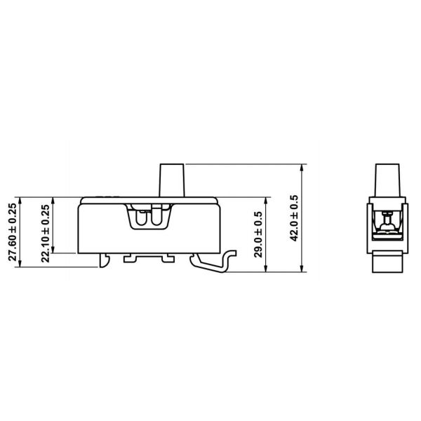 плавкая часть предохранителя 3AG держателя 35mm рельса Din 1P 2P 3P 6x30mm с крышкой ПК и указанием СИД